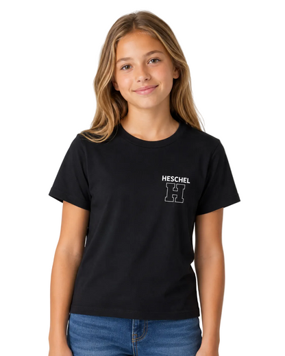 Cotton Heritage High Waisted Tee - Fitted Adult Sizes - Black