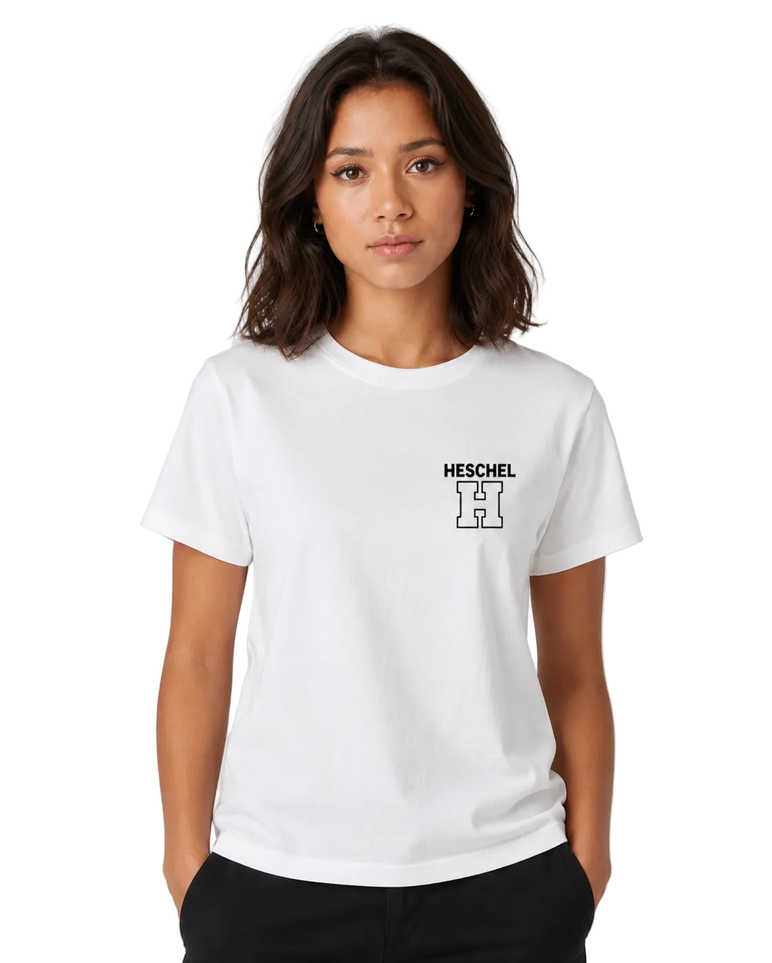 Cotton Heritage High Waisted Tee - Fitted Adult Sizes - White