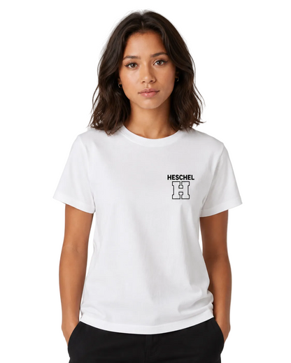 Cotton Heritage High Waisted Tee - Fitted Adult Sizes - White