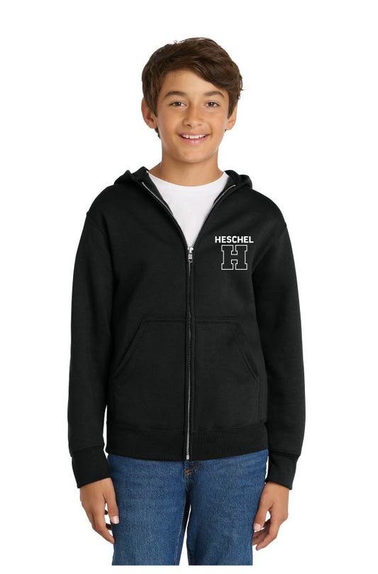 Port & Co Youth Core Fleece Full-Zip Hooded Sweatshirt