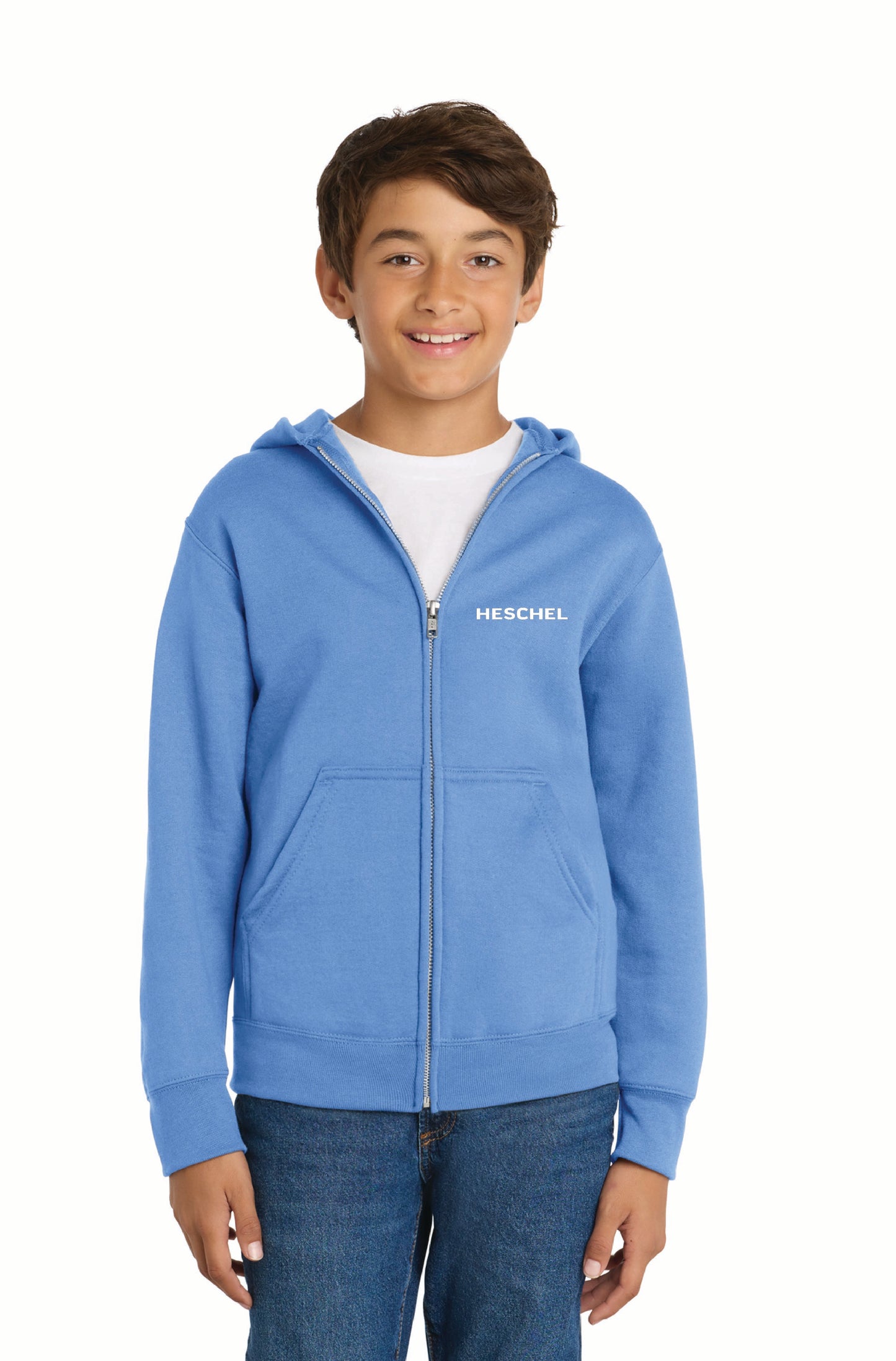 Port & Co Youth Core Fleece Full-Zip Hooded Sweatshirt