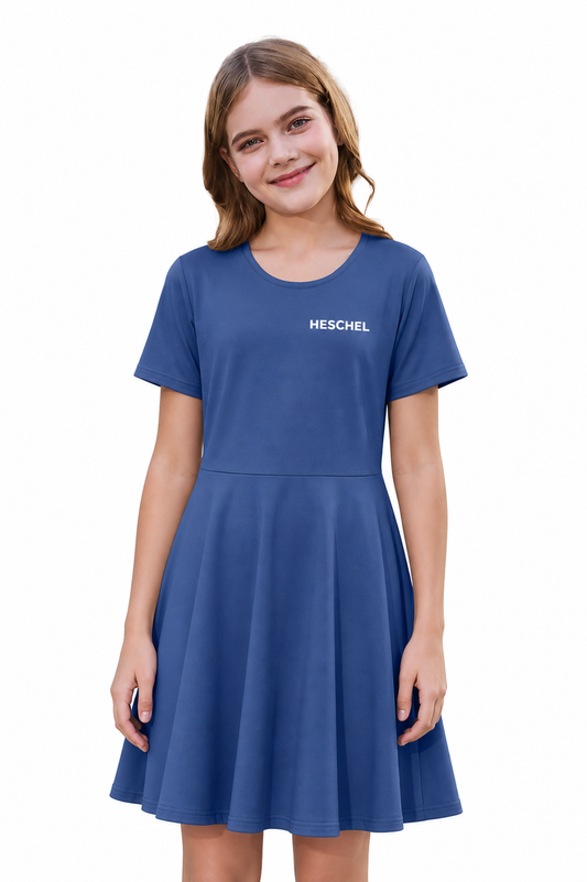 Short Sleeve Dress - Medium Blue